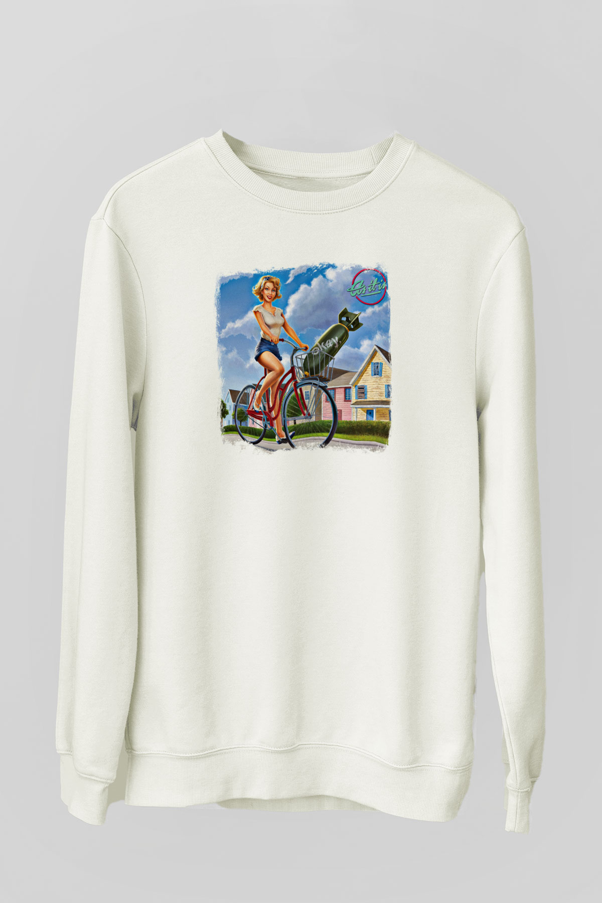 As It Is Baskılı Unisex Beyaz Sweatshirt