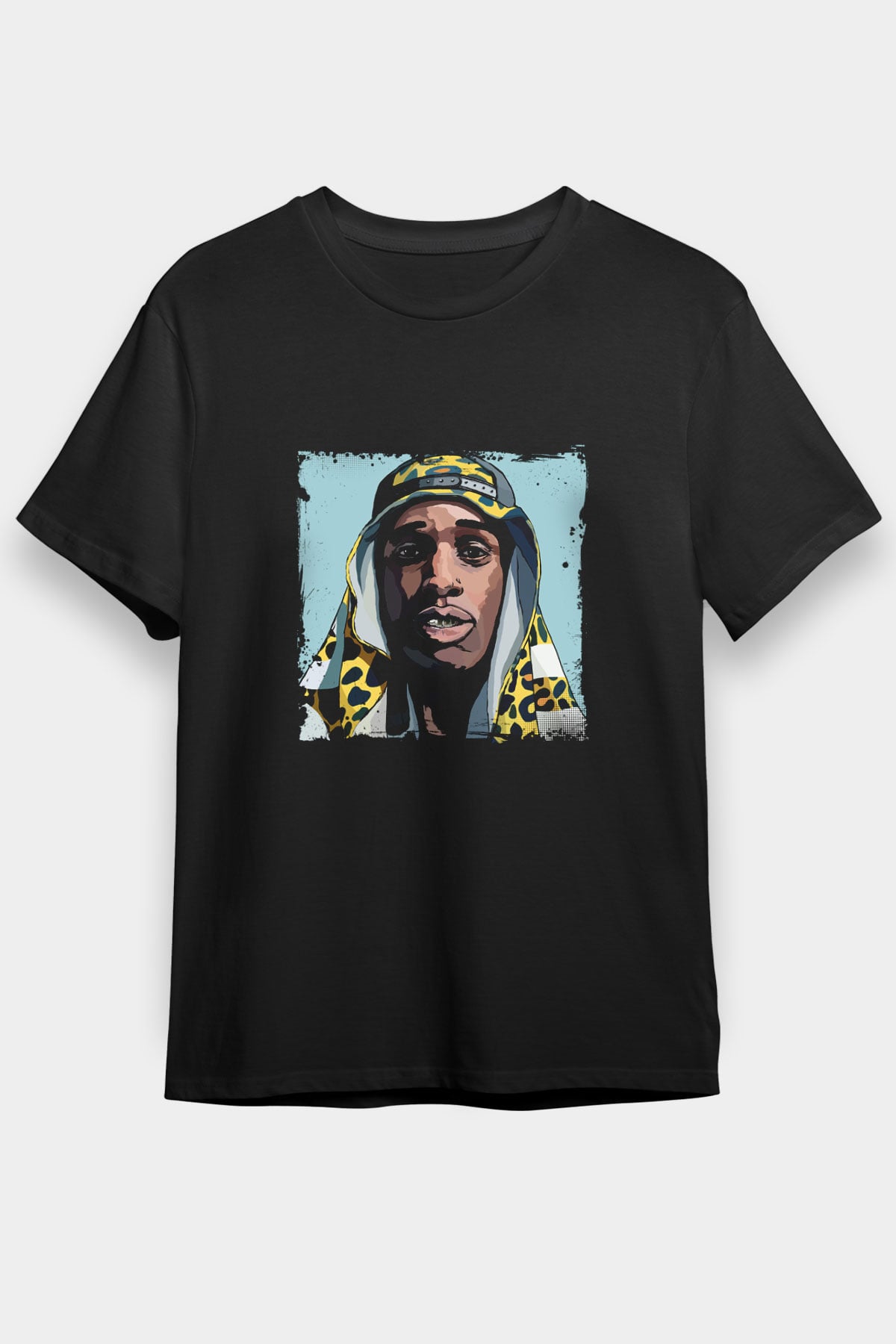 ASAP Mob Baskılı Unisex Siyah Tişört