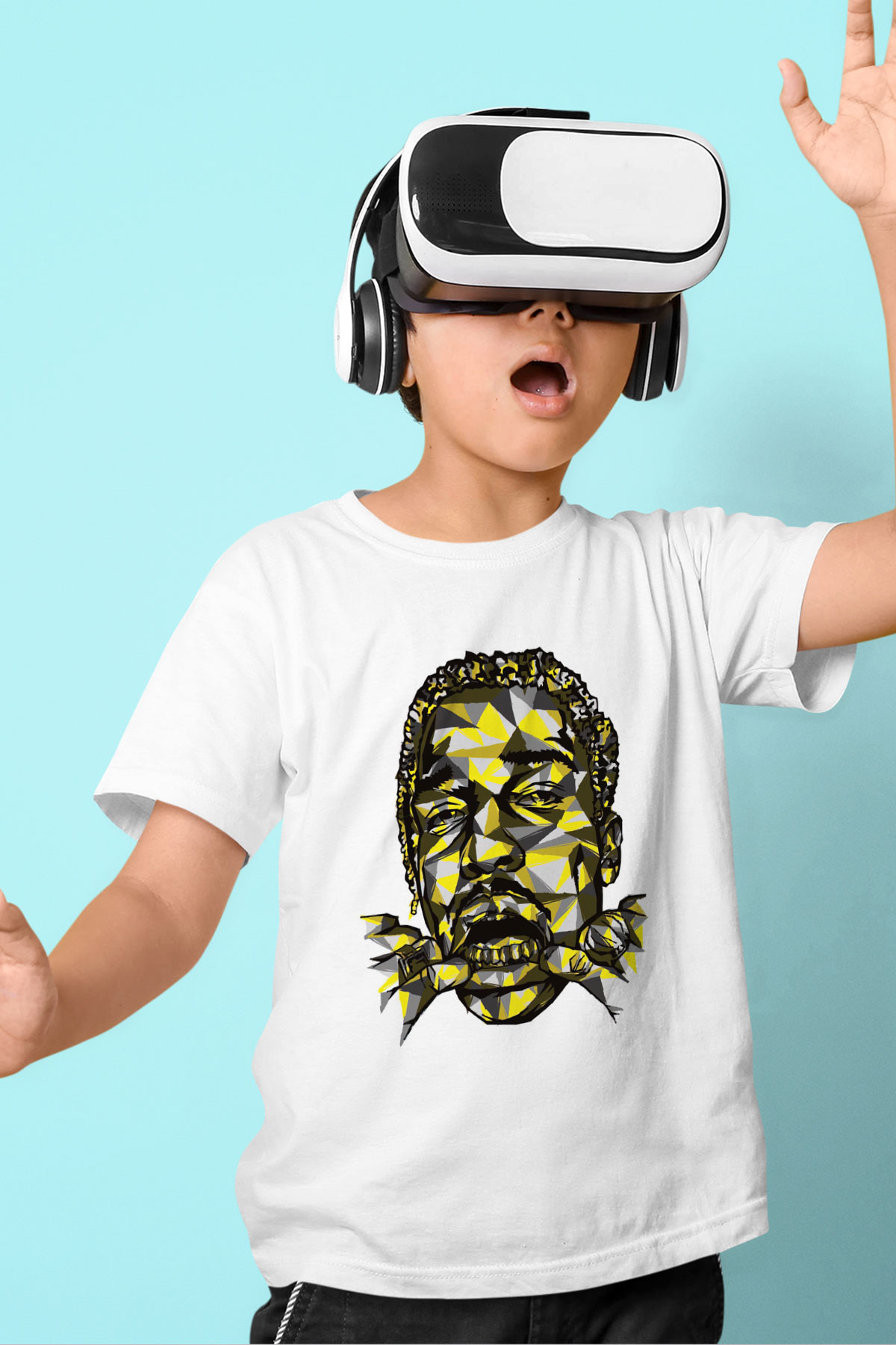 ASAP Mob Beyaz Unisex Çocuk Tişört