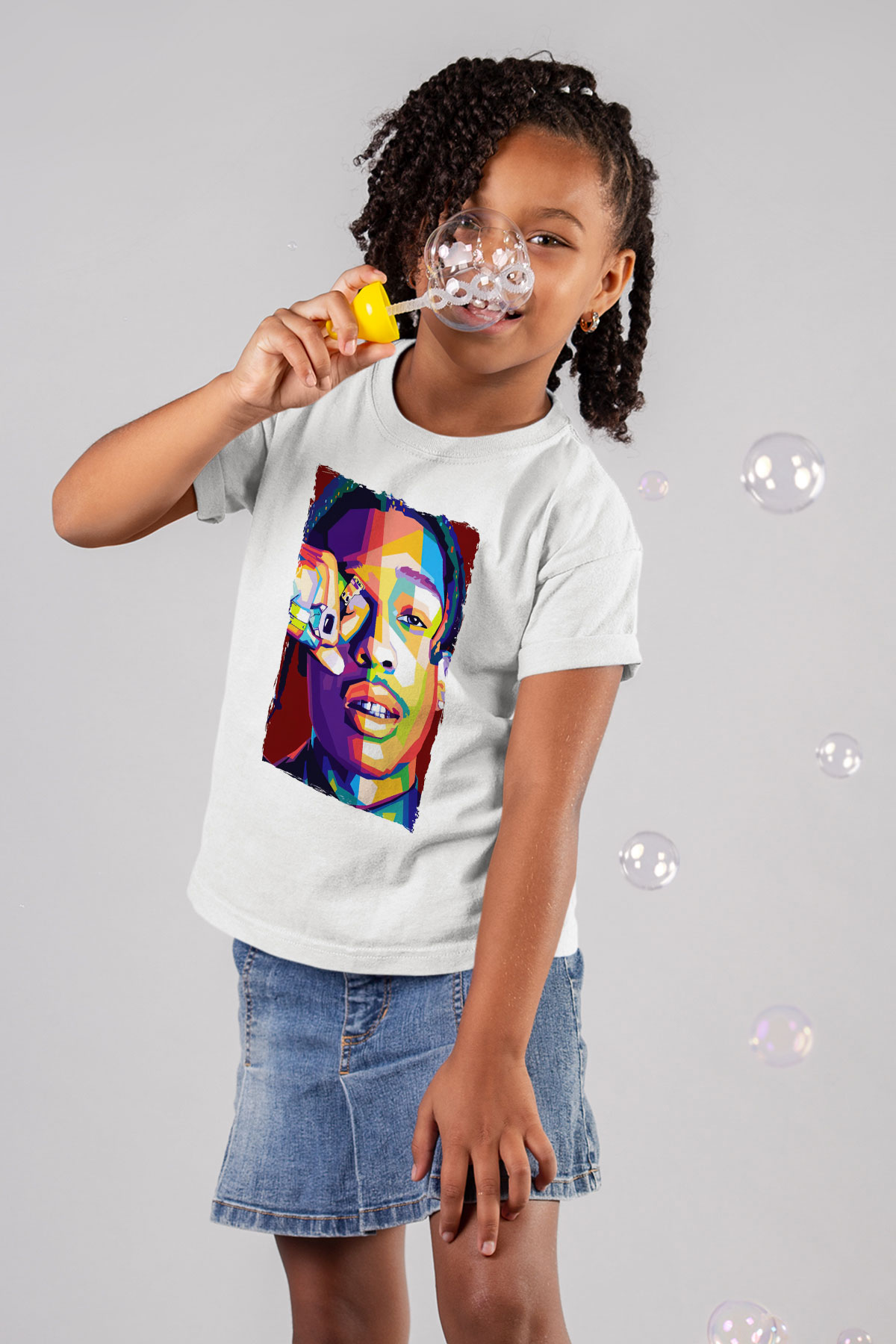 ASAP Mob Beyaz Unisex Çocuk Tişört