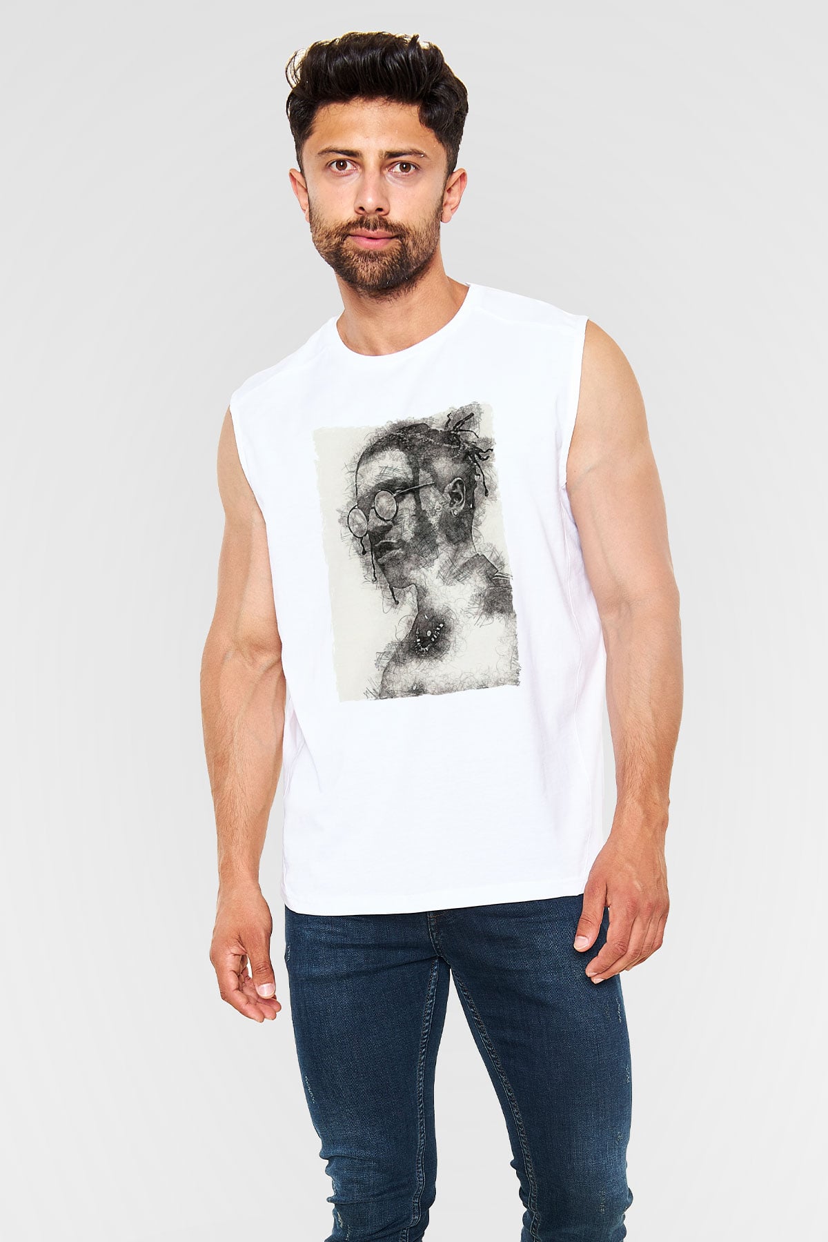 ASAP Mob Beyaz Unisex Kolsuz Tişört