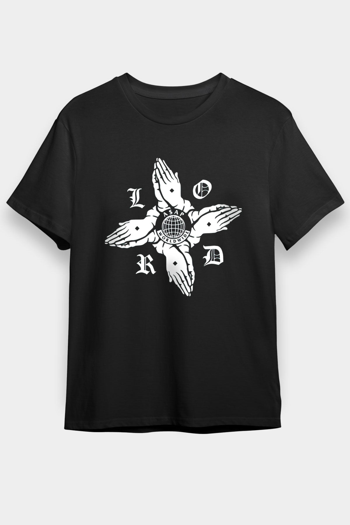 ASAP Mob Siyah Unisex Tişört T-Shirt - TişörtFabrikası