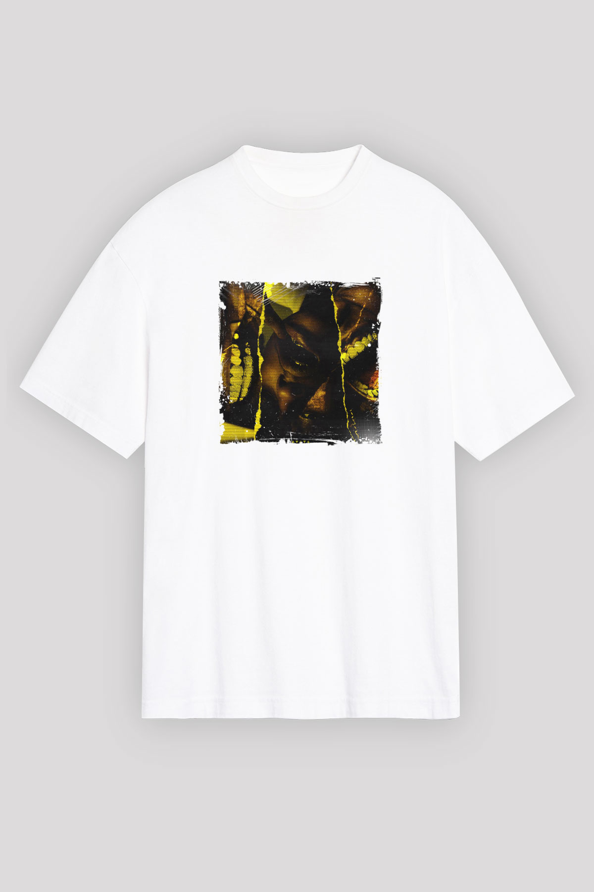 ASAP Rocky Baskılı Unisex Beyaz Tişört