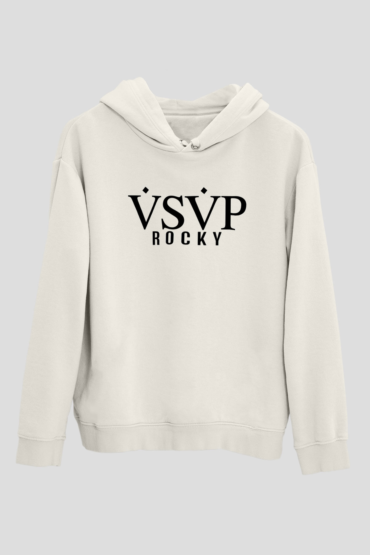 ASAP Rocky Beyaz Unisex Kapşonlu Sweatshirt