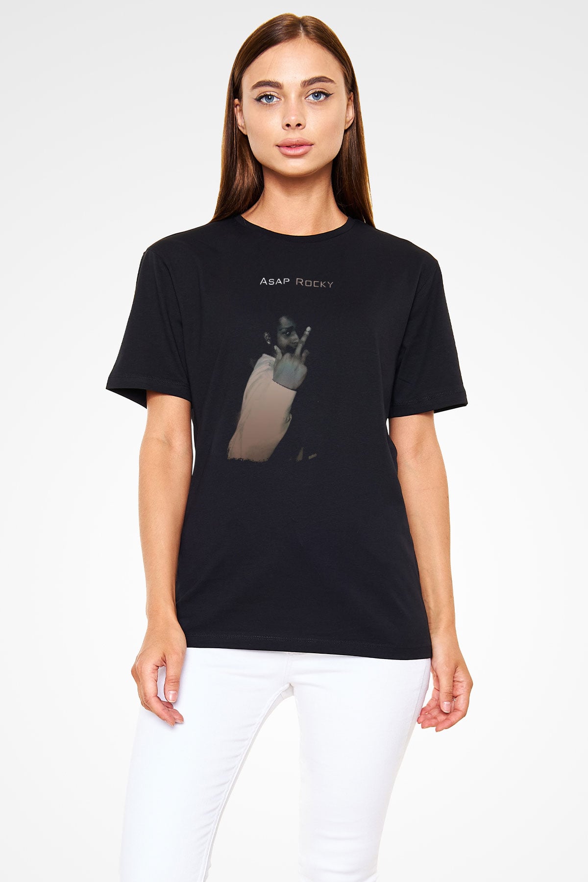ASAP Rocky Siyah Unisex Tişört T-Shirt - TişörtFabrikası