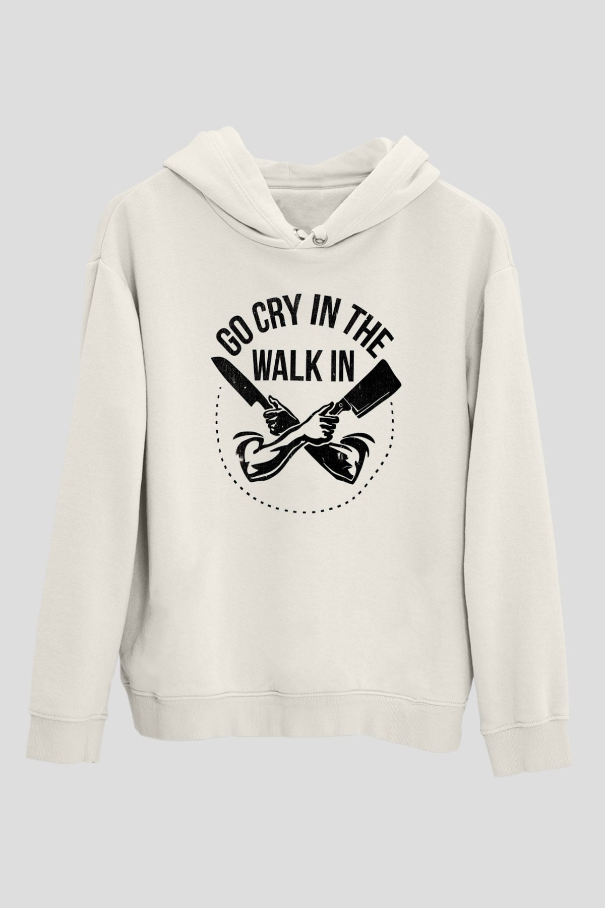 Aşçı Beyaz Unisex Kapüşonlu Sweatshirt