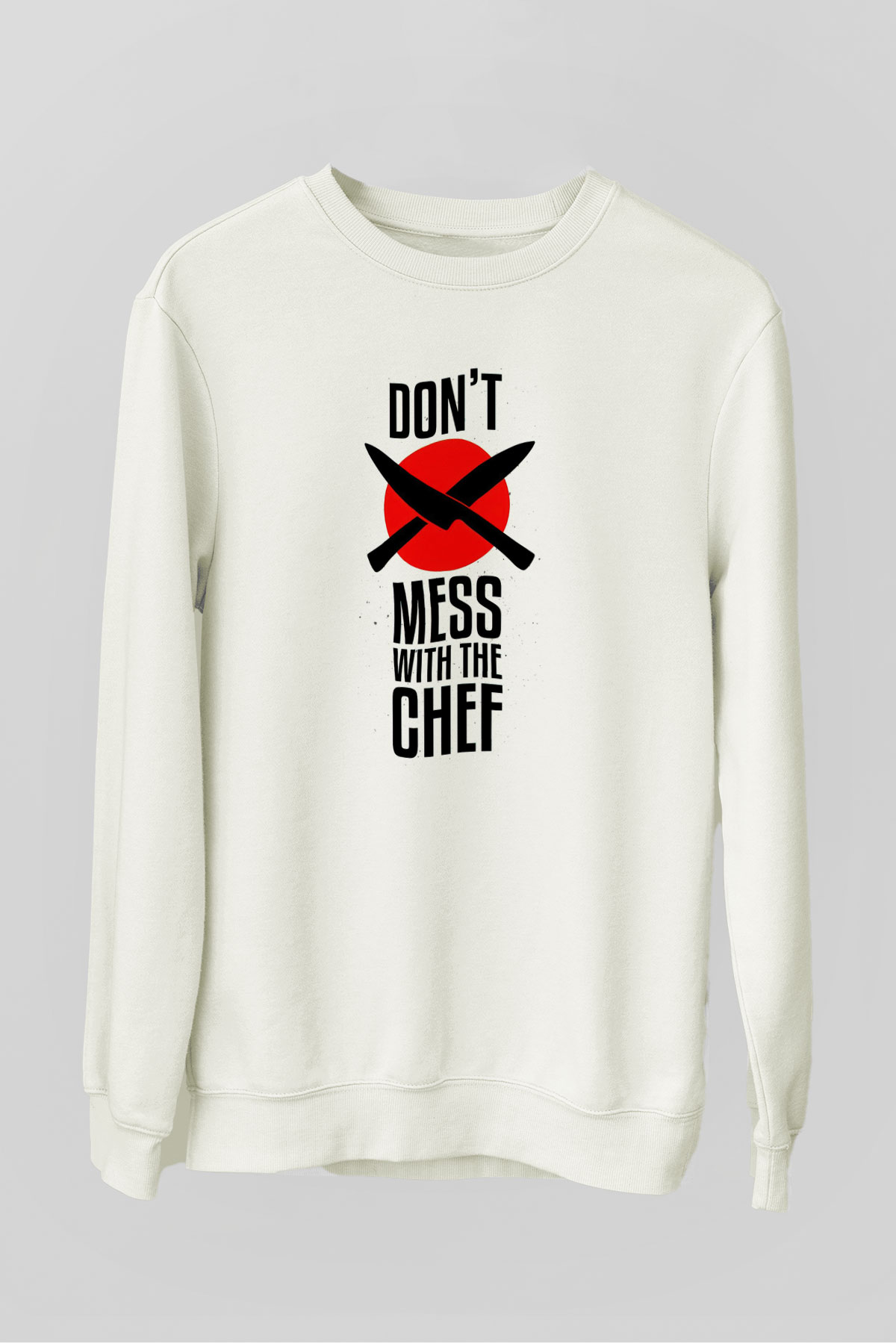 Aşçı Beyaz Unisex Sweatshirt