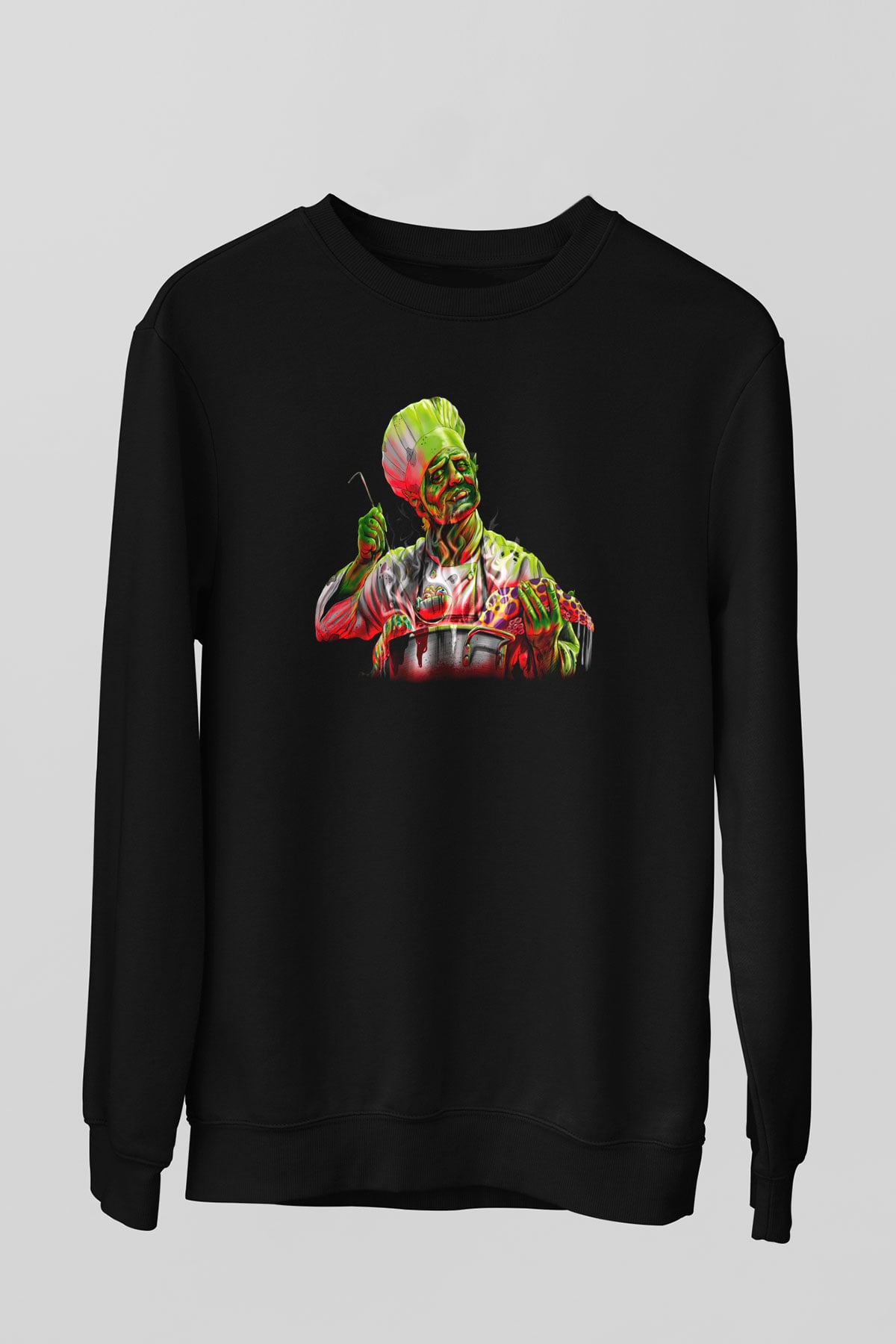 Aşçı Siyah Unisex Sweatshirt