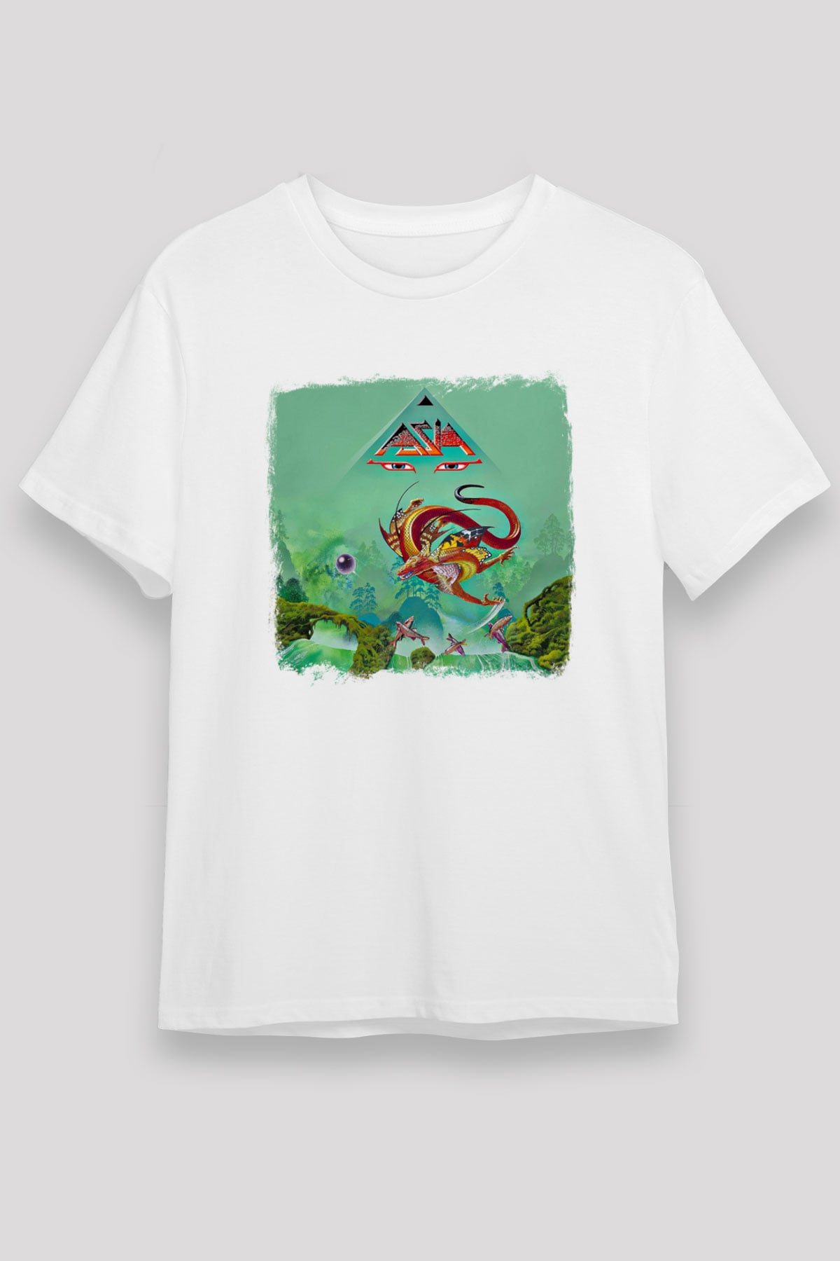 Asia Baskılı Unisex Beyaz Tişört