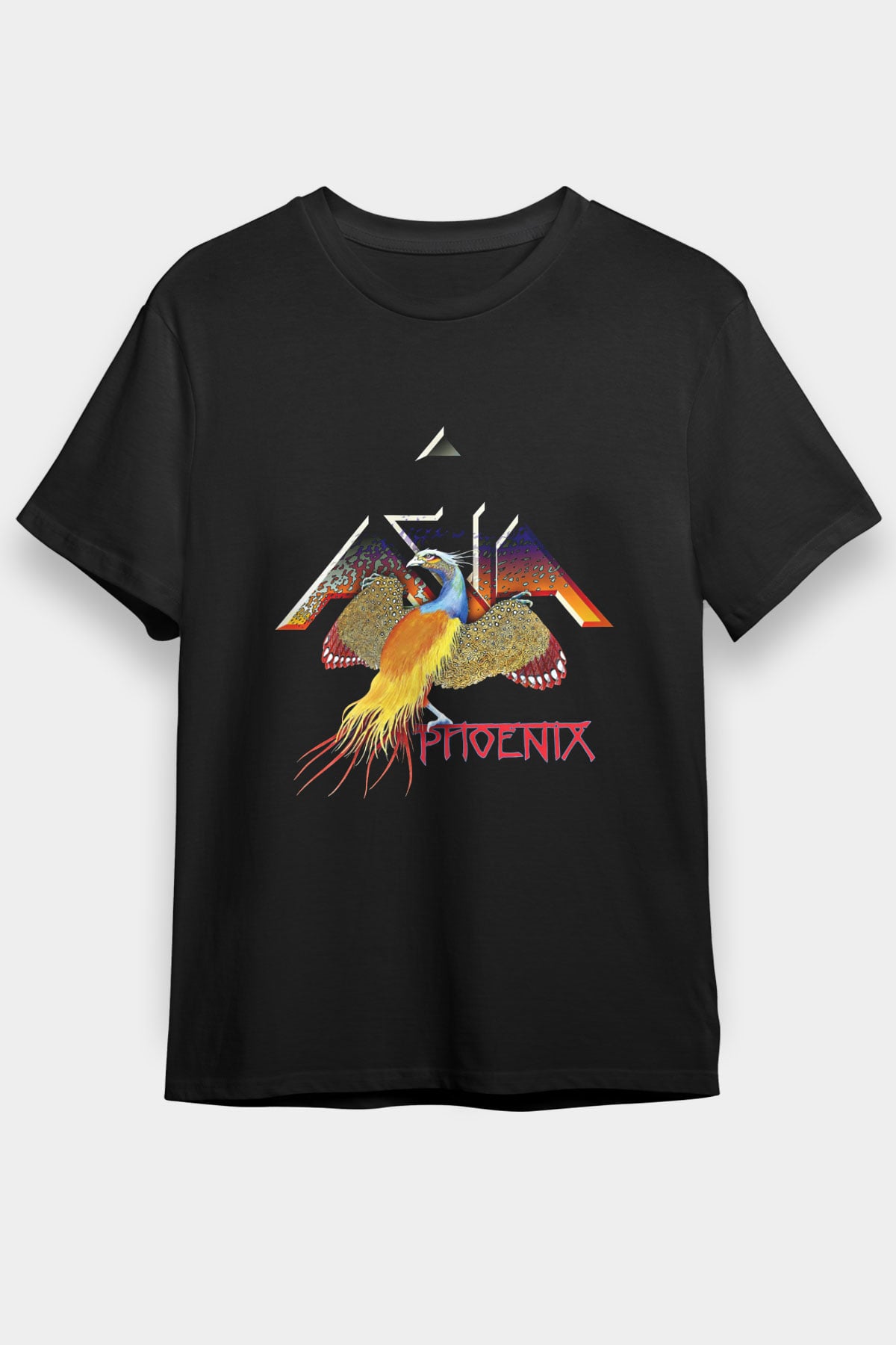 Asia Baskılı Unisex Siyah Tişört