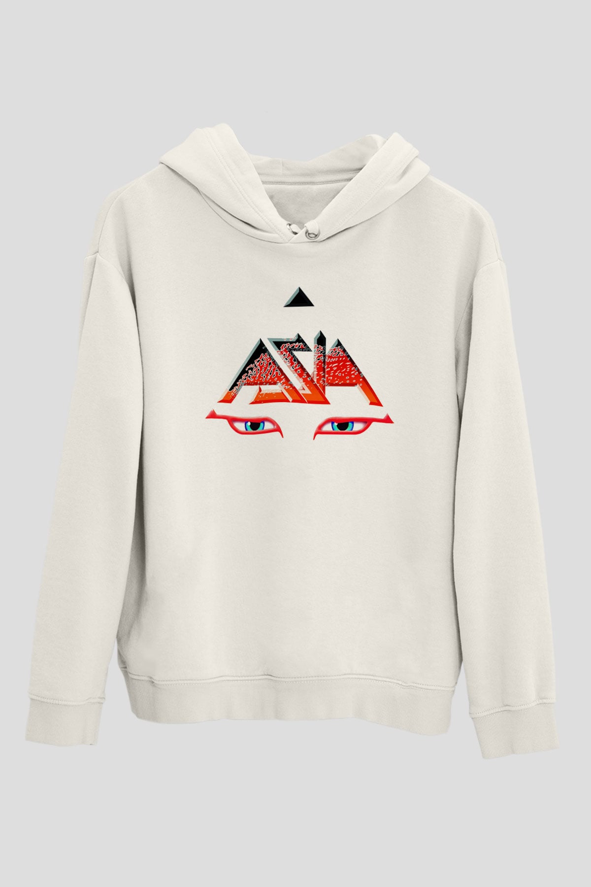Asia Beyaz Unisex Kapşonlu Sweatshirt