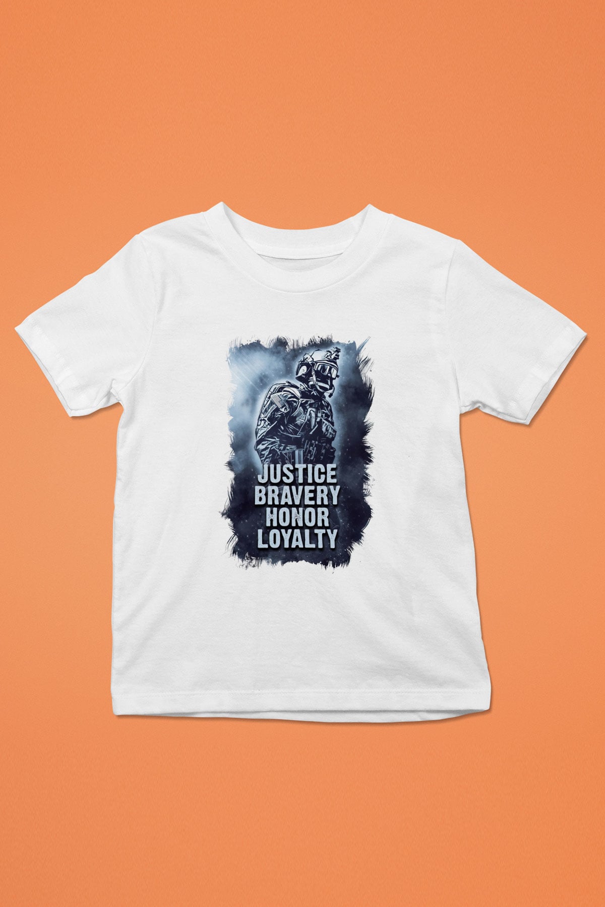 Asker Beyaz Unisex Çocuk Tişört