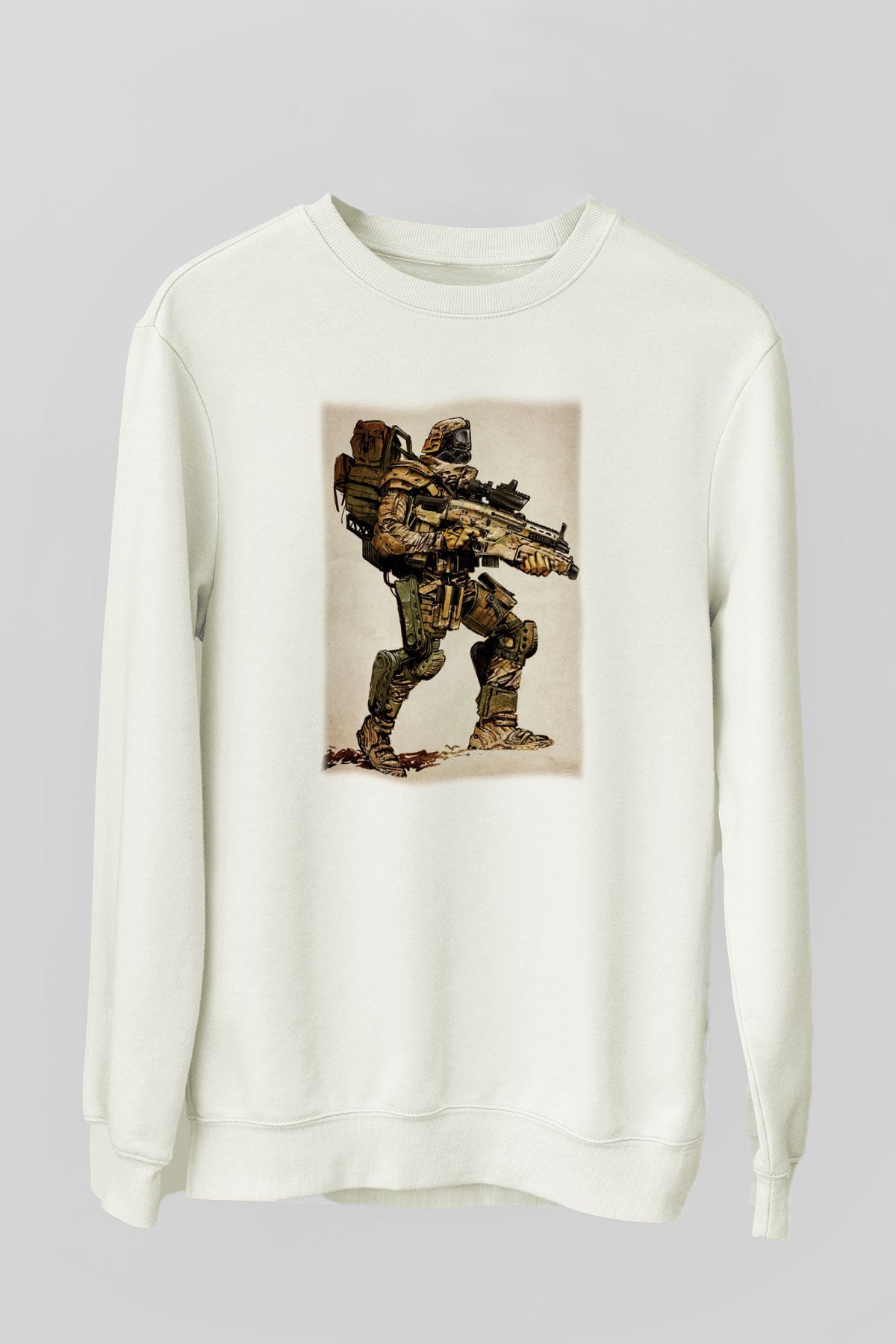 Asker Beyaz Unisex Sweatshirt