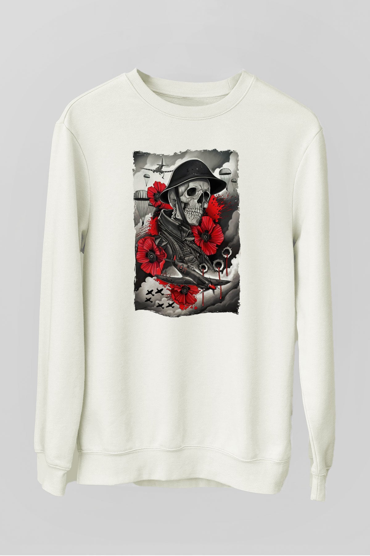 Asker Beyaz Unisex Sweatshirt