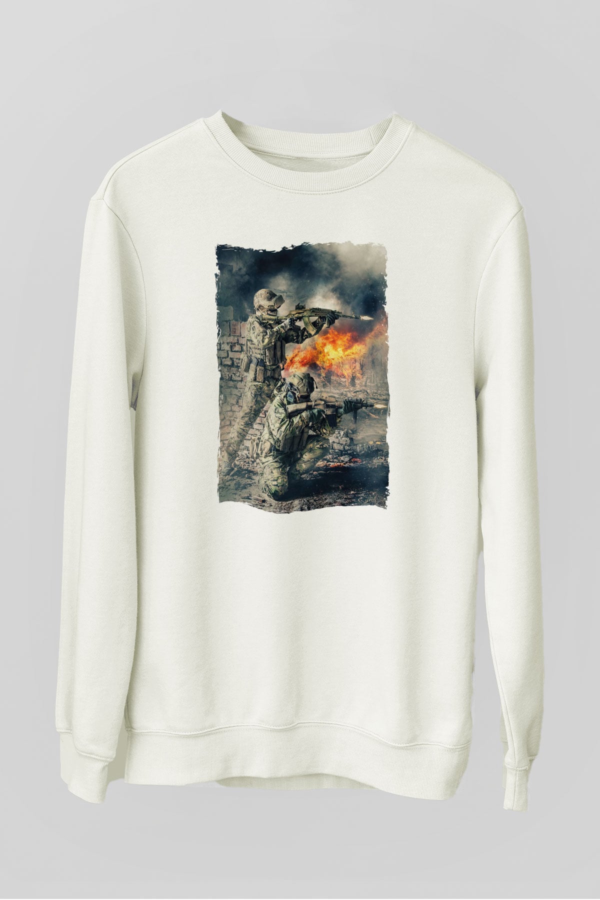Asker Beyaz Unisex Sweatshirt