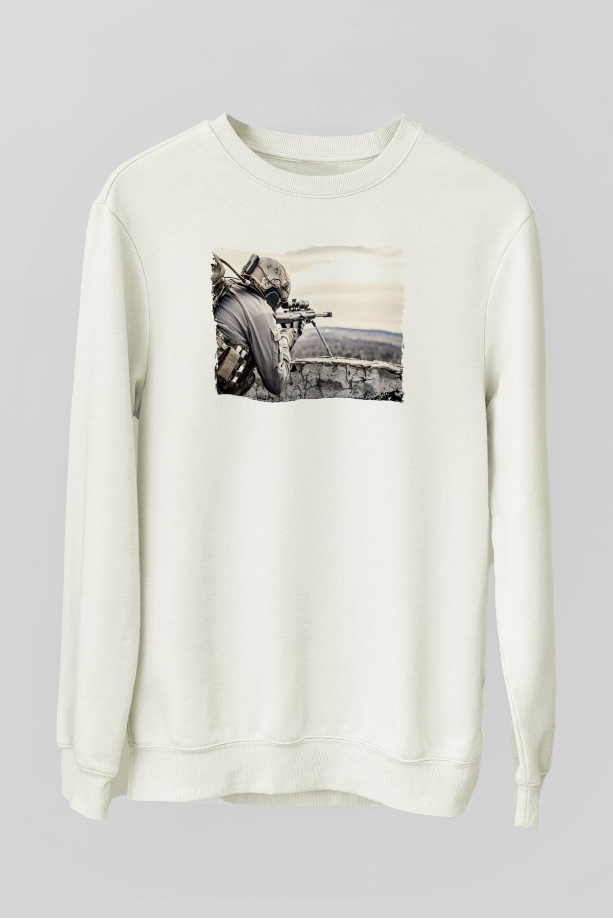 Asker Beyaz Unisex Sweatshirt