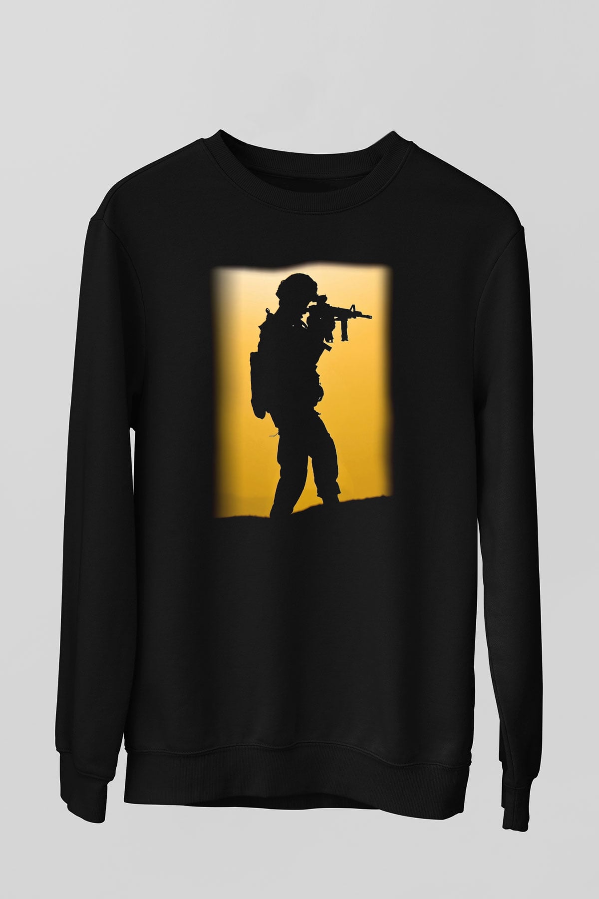 Asker Siyah Unisex Sweatshirt