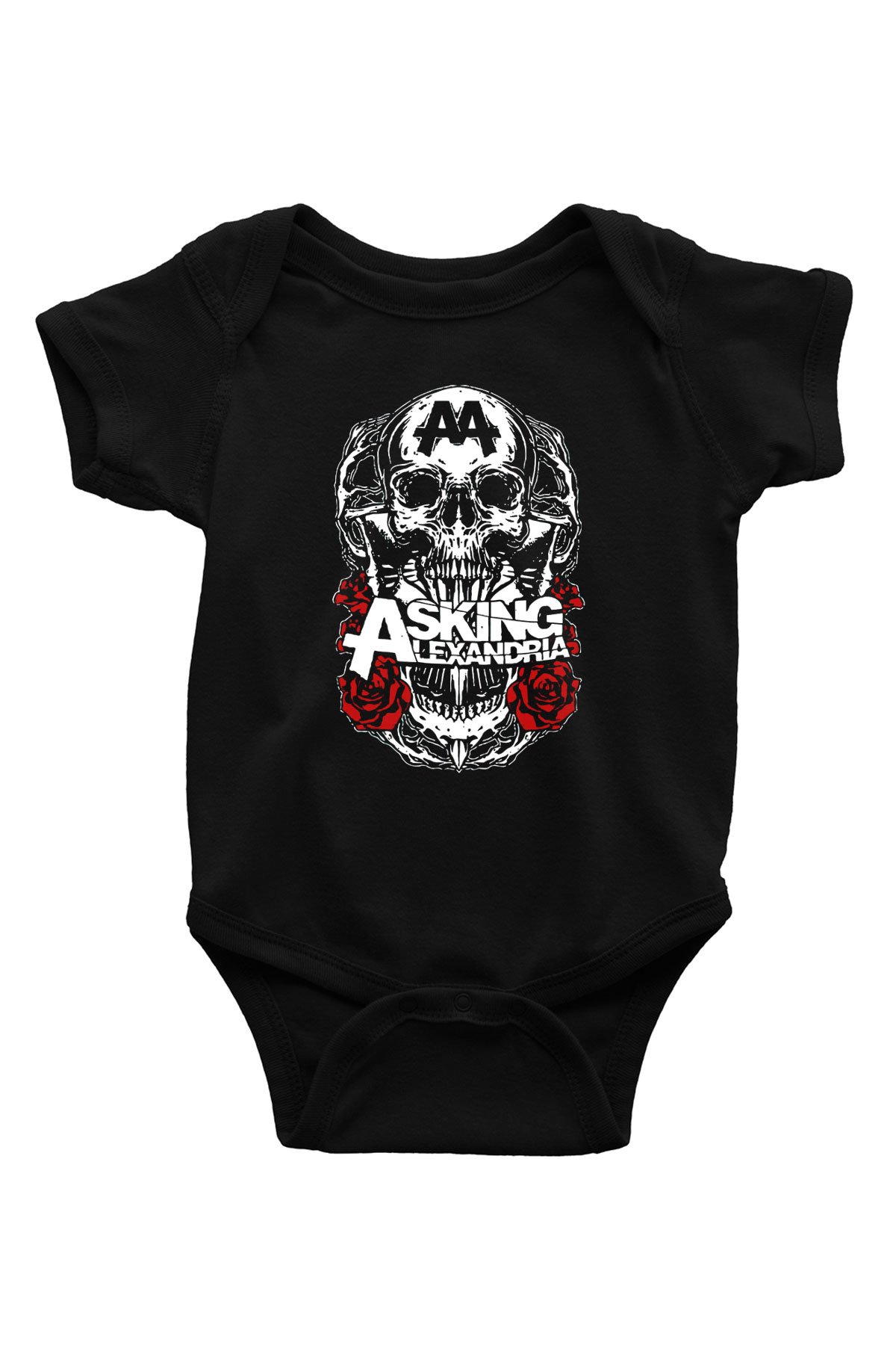 Asking Alexandria Baskılı Siyah Bebek Body - Zıbın