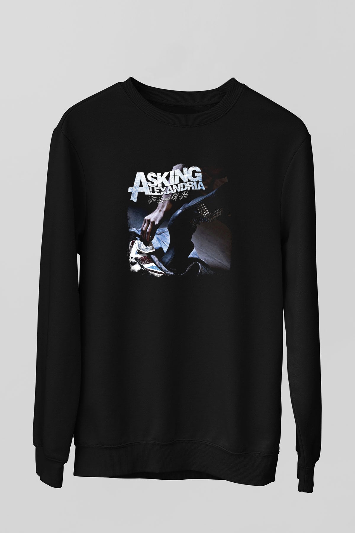 Asking Alexandria Baskılı Unisex Siyah Sweatshirt