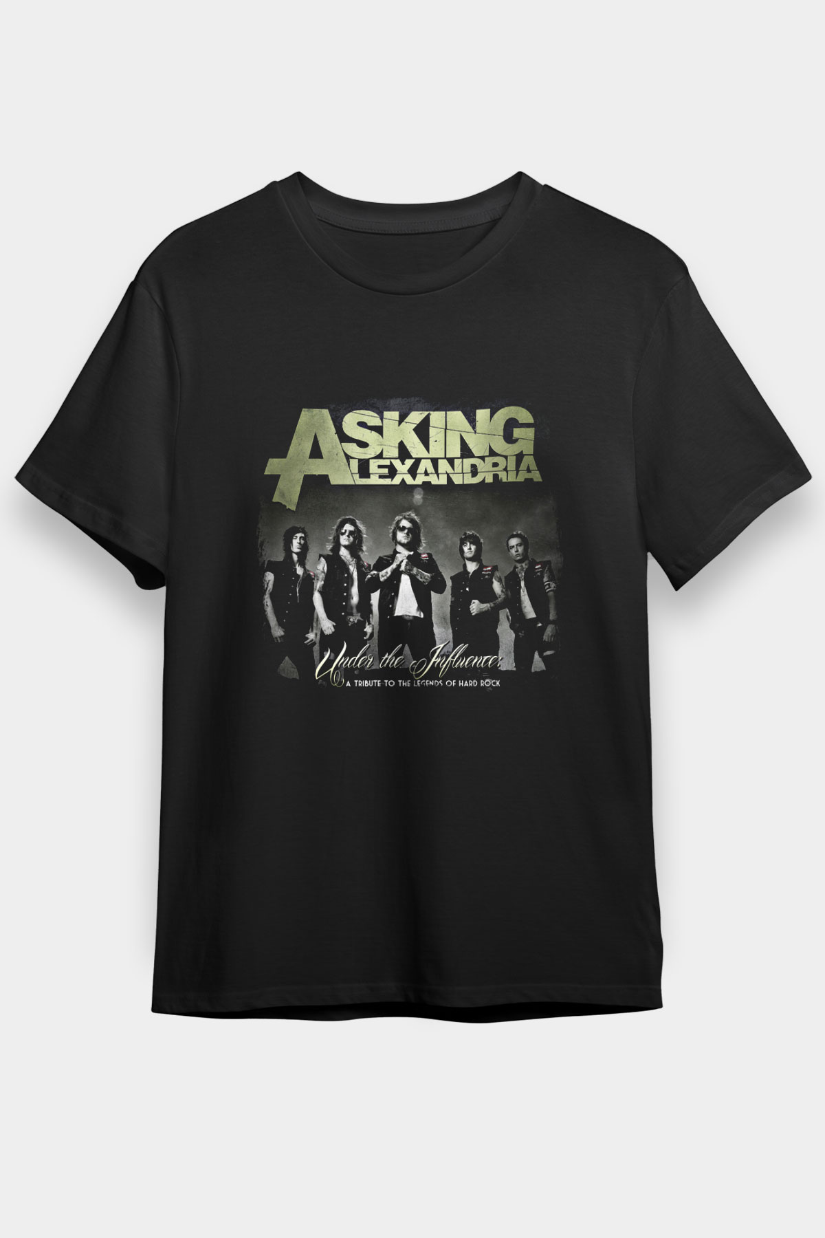 Asking Alexandria Baskılı Unisex Siyah Tişört
