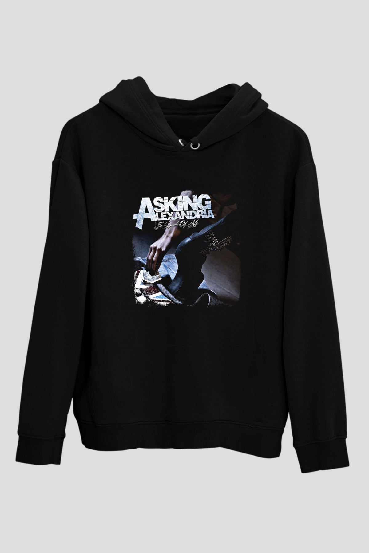 Asking Alexandria Baskılı Unisex Siyah Hoodie