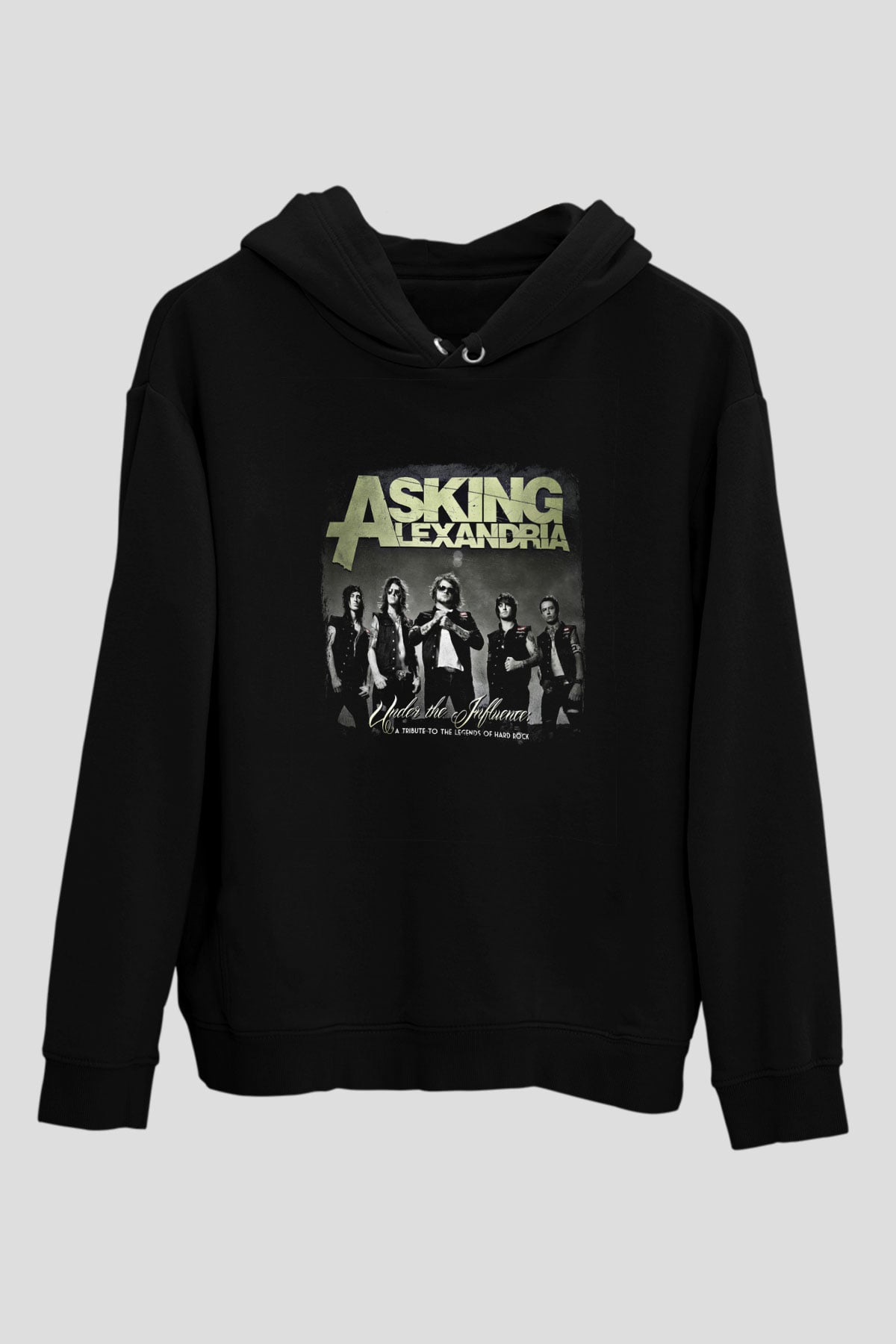 Asking Alexandria Baskılı Unisex Siyah Hoodie
