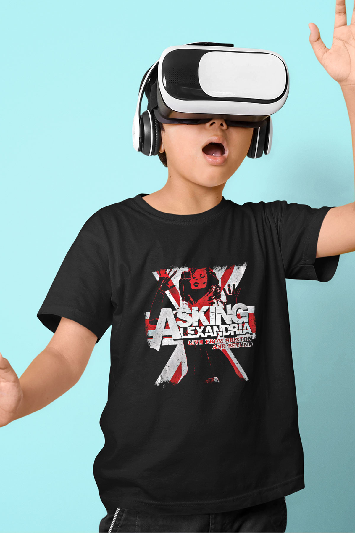 Asking Alexandria Baskılı Unisex Siyah Çocuk Tişört