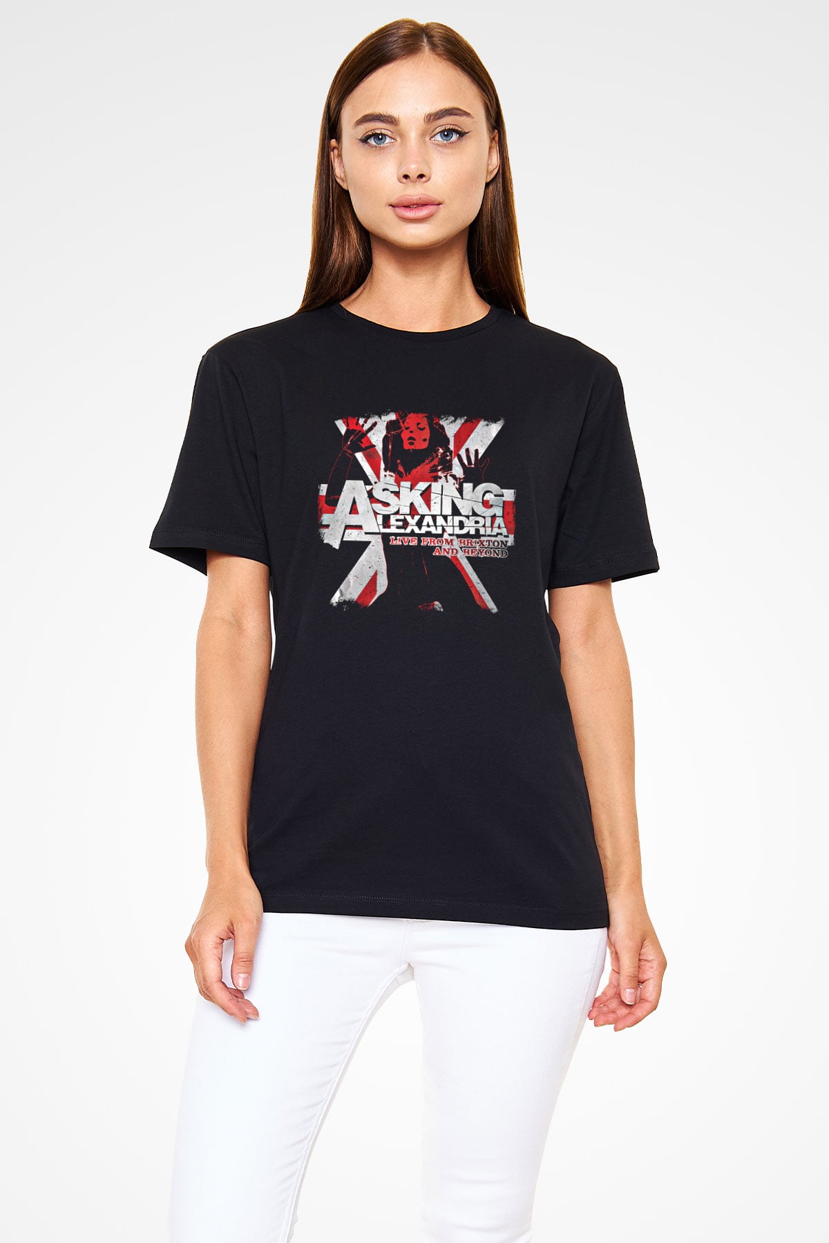 Asking Alexandria Baskılı Unisex Siyah Tişört