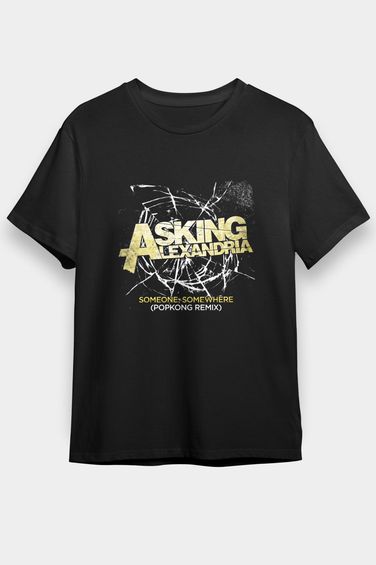 Asking Alexandria Baskılı Unisex Siyah Tişört