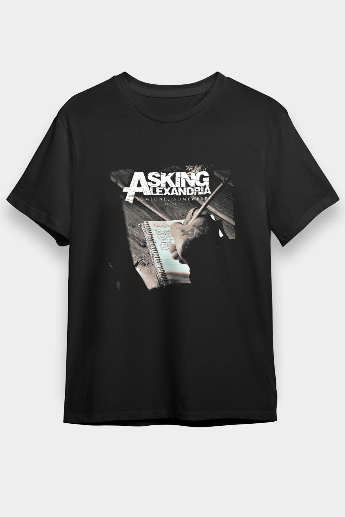 Asking Alexandria Baskılı Unisex Siyah Tişört