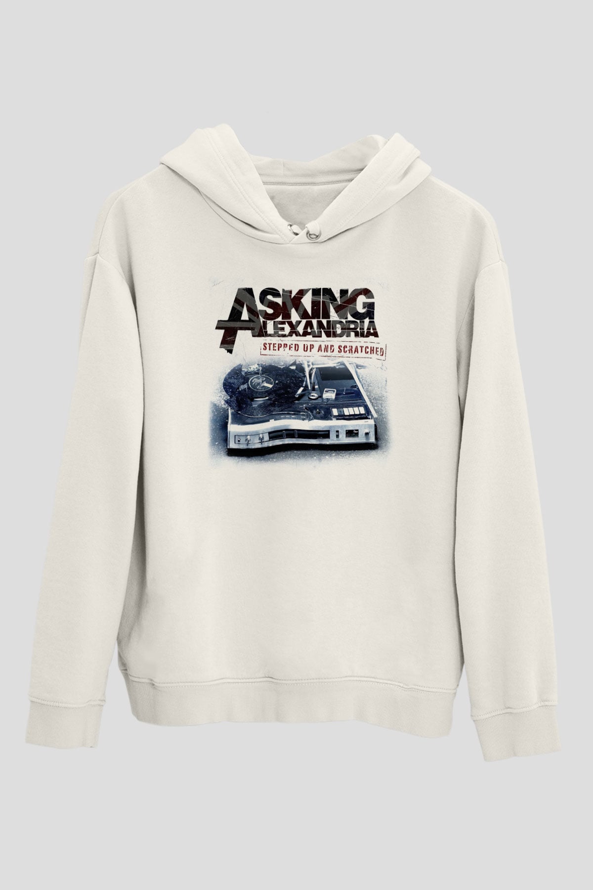 Asking Alexandria Beyaz Unisex Kapüşonlu Sweatshirt