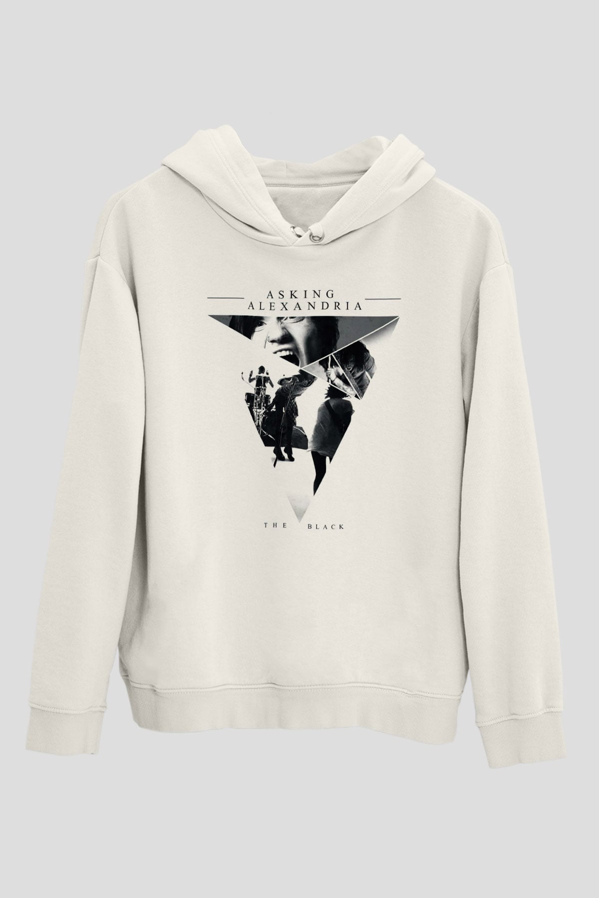 Asking Alexandria Beyaz Unisex Kapüşonlu Sweatshirt