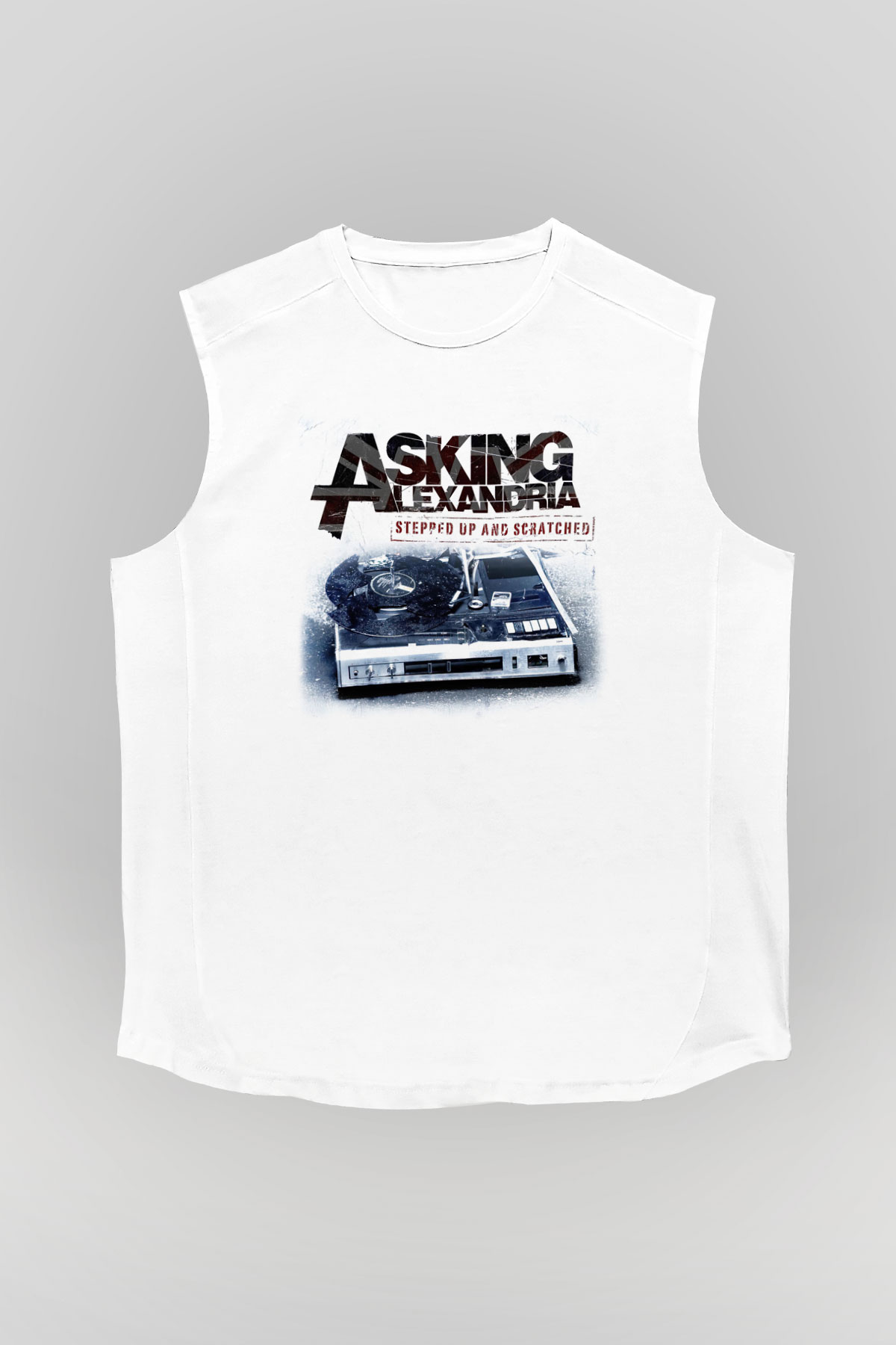 Asking Alexandria Beyaz Unisex Kolsuz Tişört