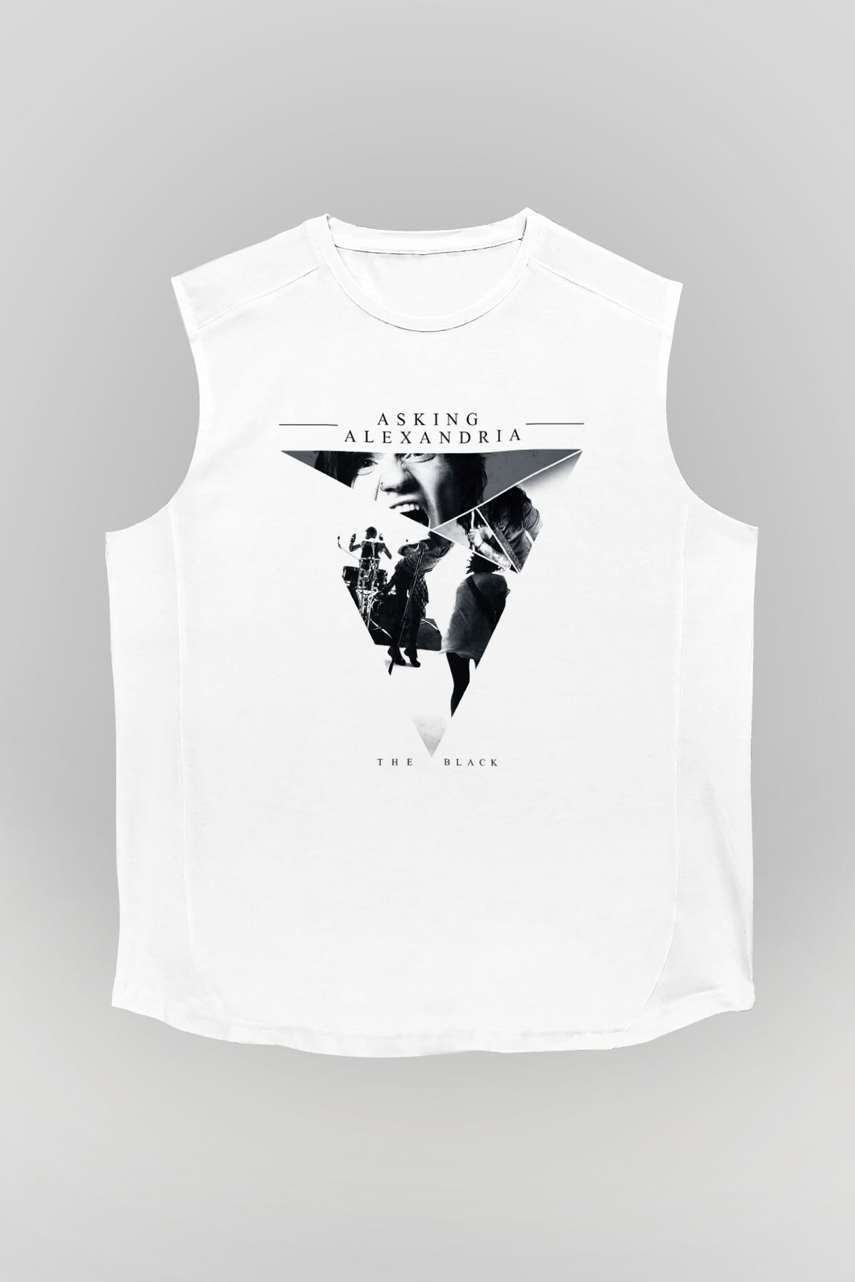 Asking Alexandria Beyaz Unisex Kolsuz Tişört