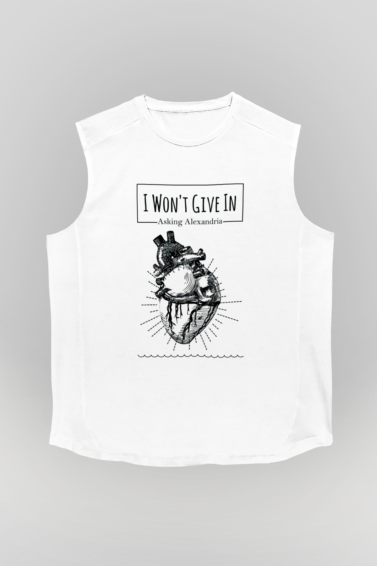 Asking Alexandria Beyaz Unisex Kolsuz Tişört