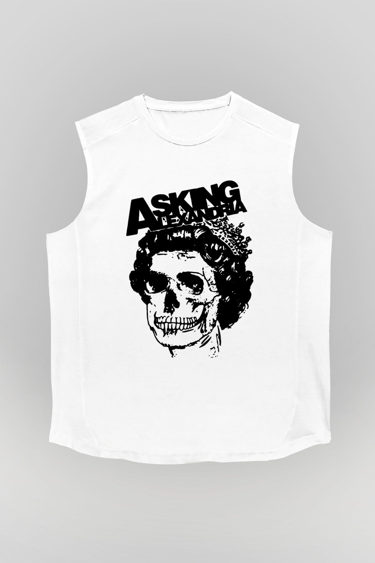 Asking Alexandria Beyaz Unisex Kolsuz Tişört