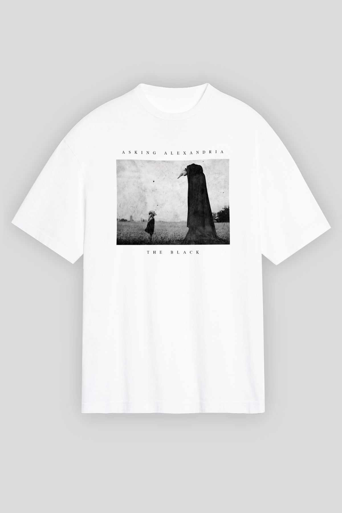 Asking Alexandria Beyaz Unisex Oversize Tişört T-Shirt