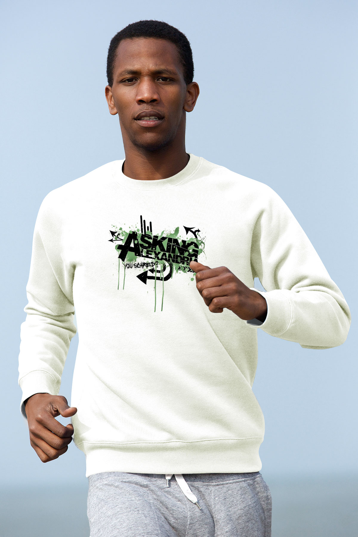 Asking Alexandria Beyaz Unisex Sweatshirt
