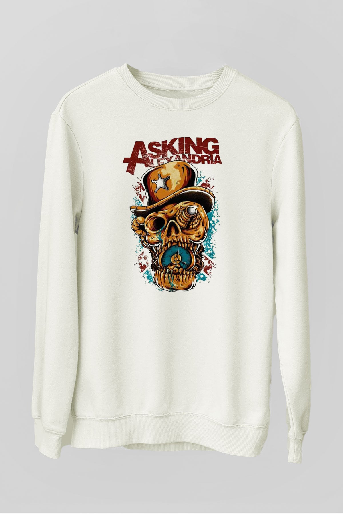 Asking Alexandria Beyaz Unisex Sweatshirt