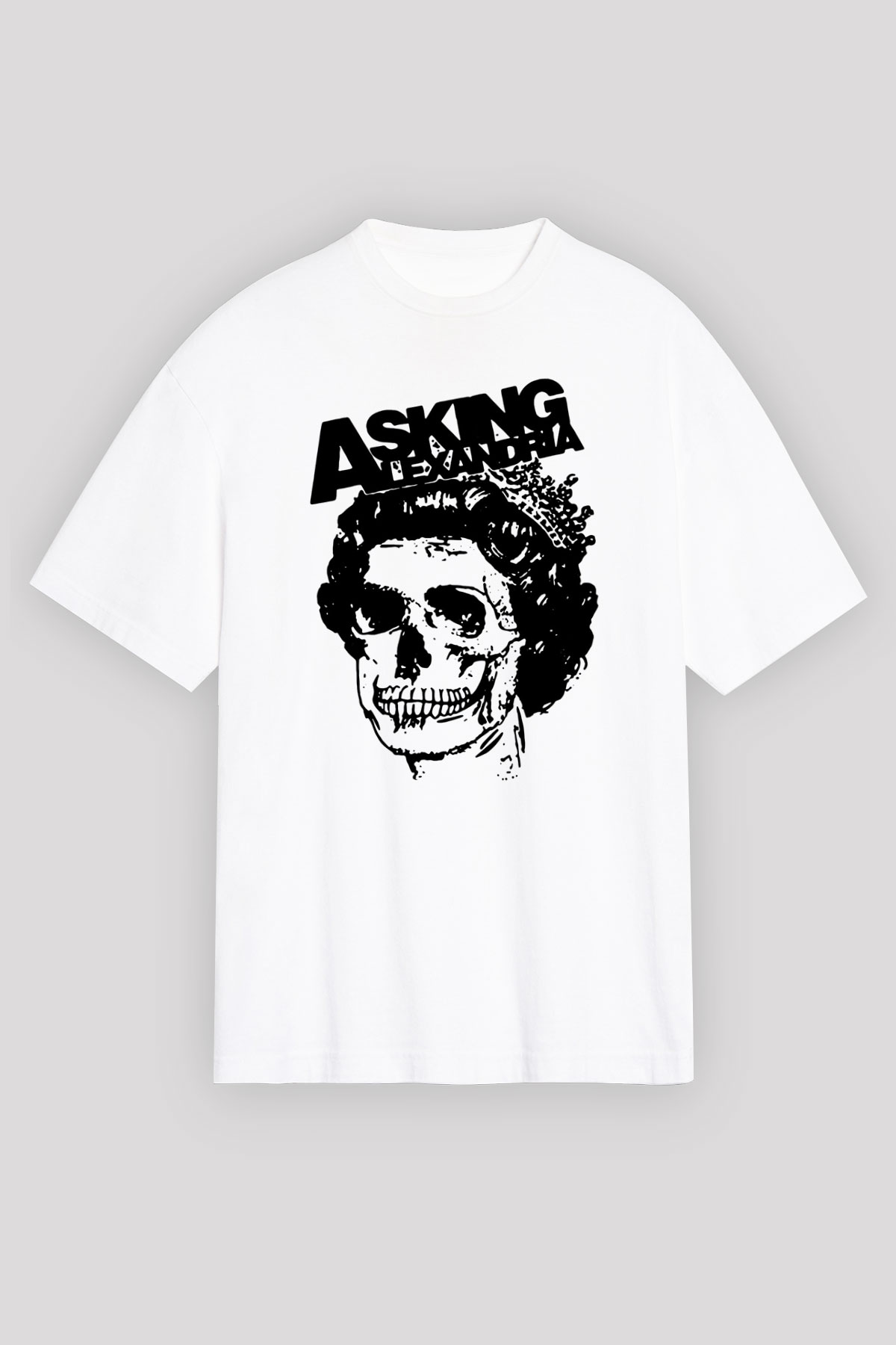 Asking Alexandria Beyaz Unisex Tişört T-Shirt - TişörtFabrikası