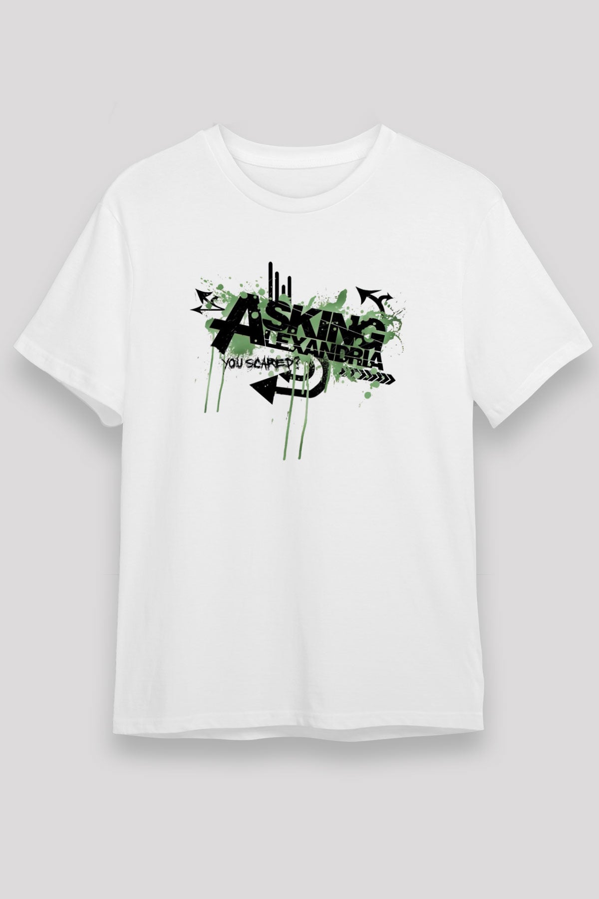 Asking Alexandria Beyaz Unisex Tişört T-Shirt - TişörtFabrikası