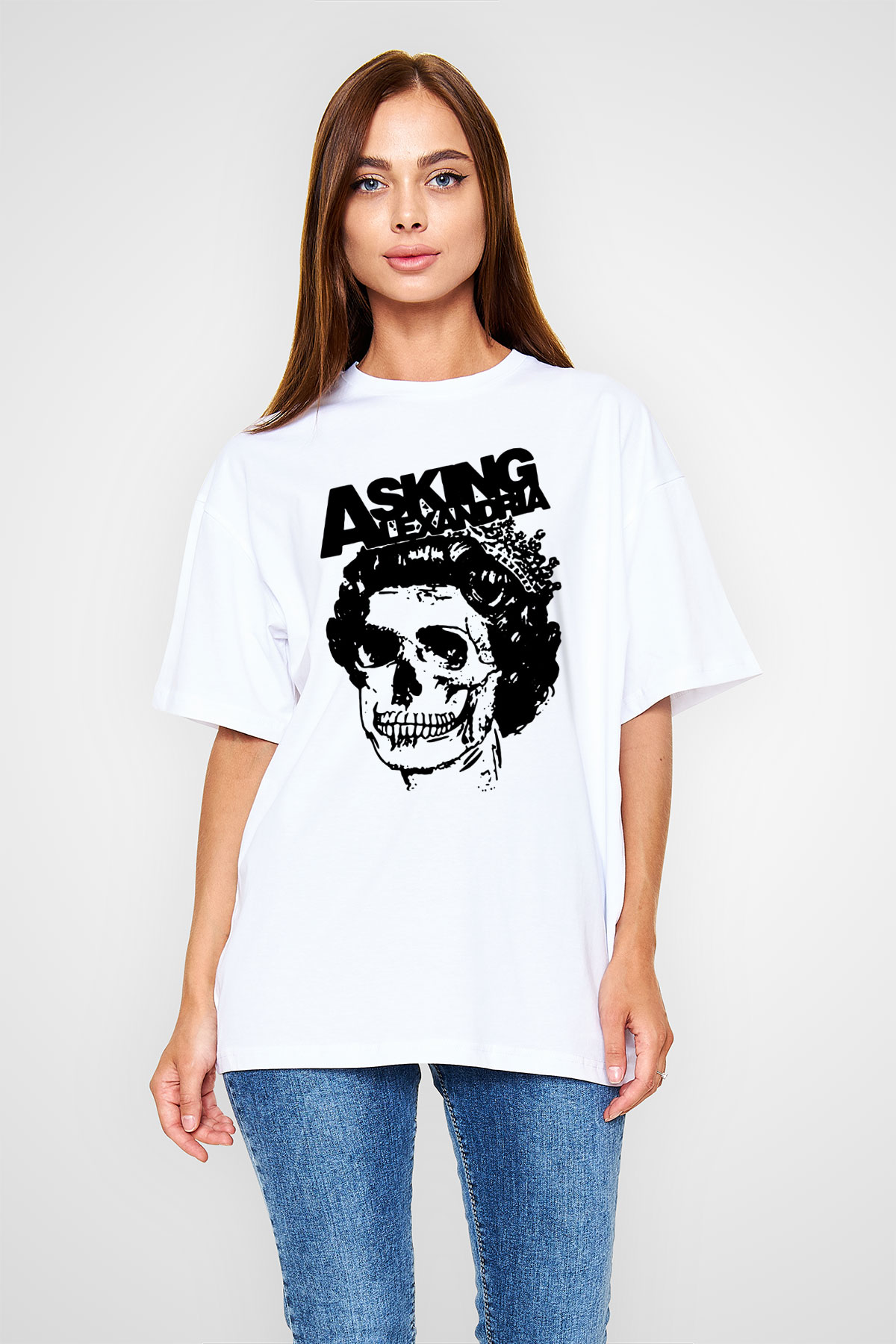 Asking Alexandria Beyaz Unisex Tişört T-Shirt - TişörtFabrikası