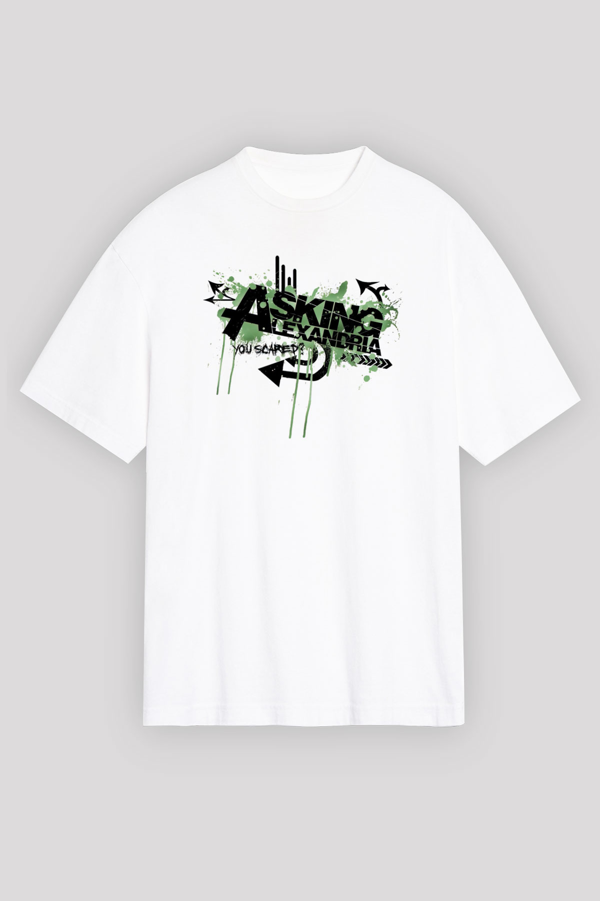 Asking Alexandria Beyaz Unisex Tişört T-Shirt - TişörtFabrikası