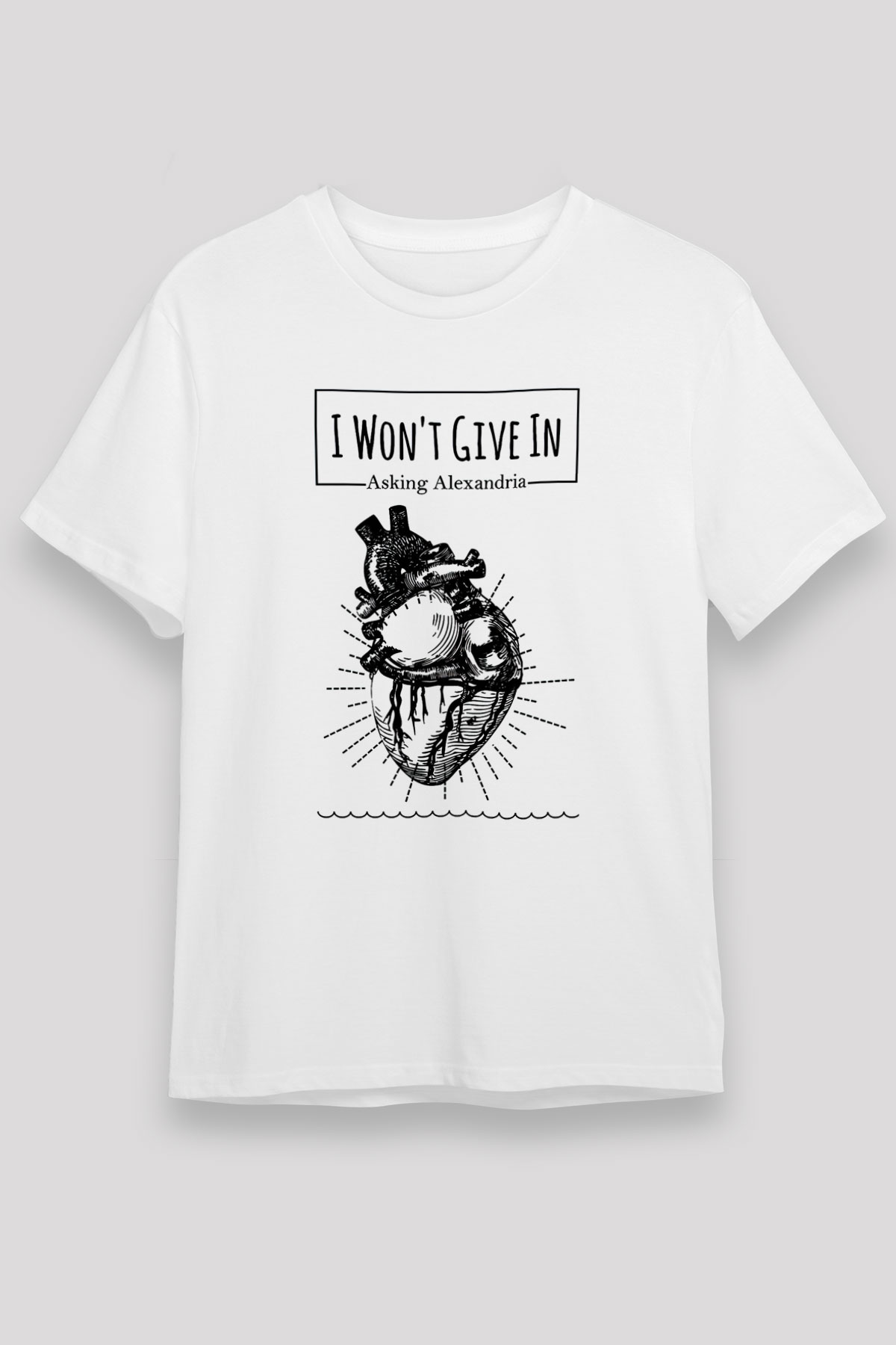 Asking Alexandria Beyaz Unisex Tişört T-Shirt - TişörtFabrikası