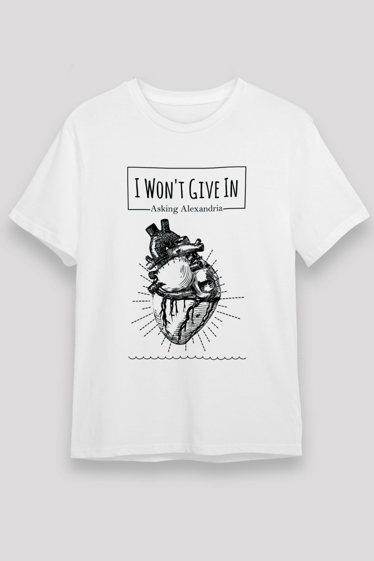 Asking Alexandria Beyaz Unisex Tişört T-Shirt - TişörtFabrikası