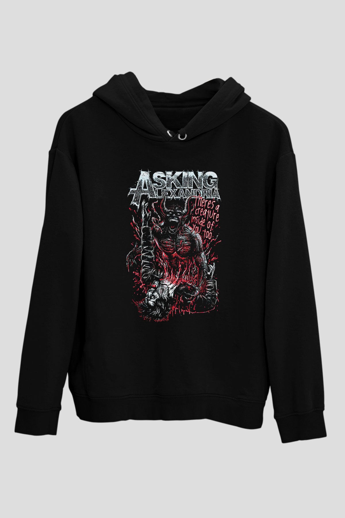 Asking Alexandria Siyah Unisex Hoodie