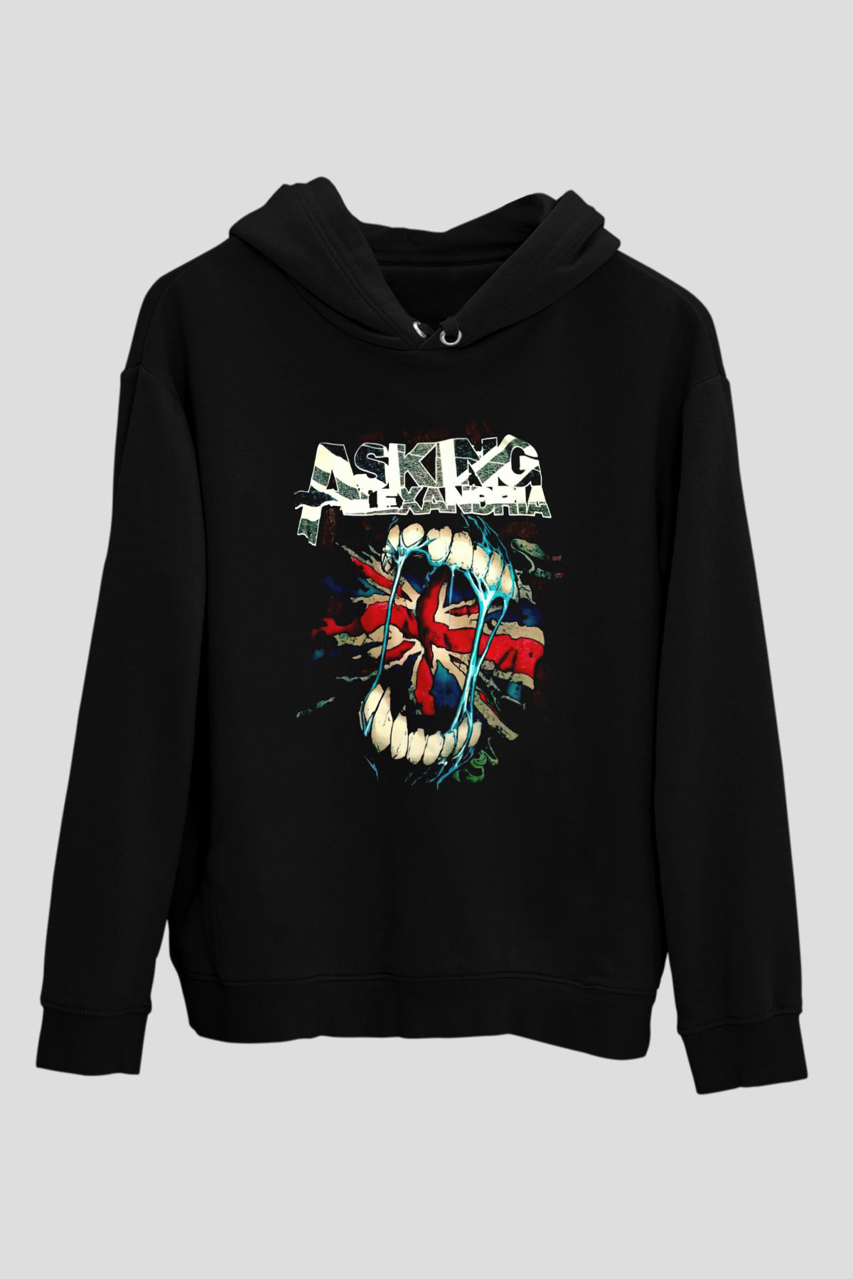 Asking Alexandria Siyah Unisex Kapüşonlu Sweatshirt