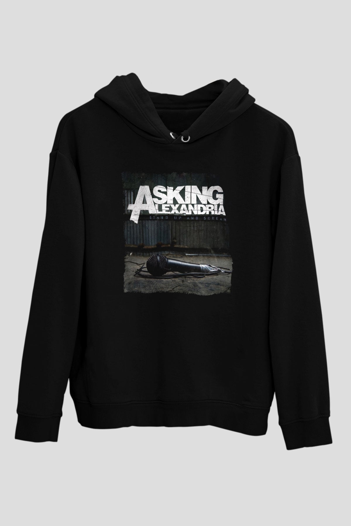 Asking Alexandria Siyah Unisex Kapüşonlu Sweatshirt
