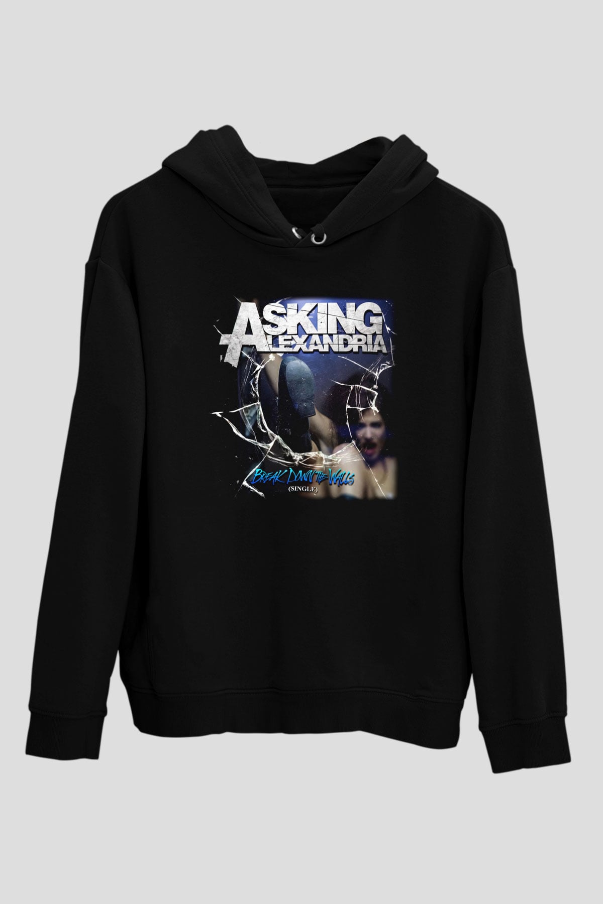 Asking Alexandria Siyah Unisex Kapüşonlu Sweatshirt