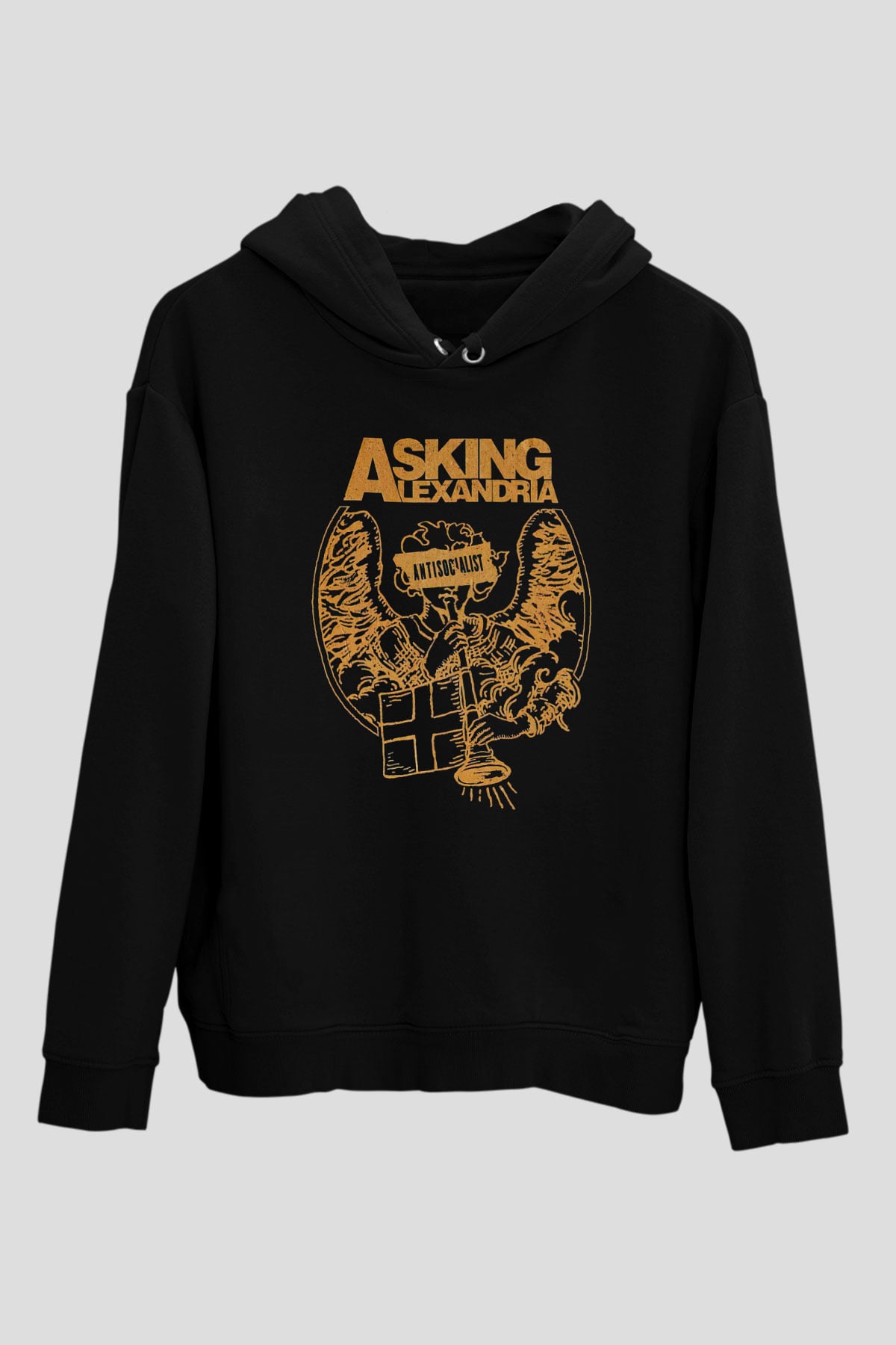 Asking Alexandria Siyah Unisex Kapüşonlu Sweatshirt